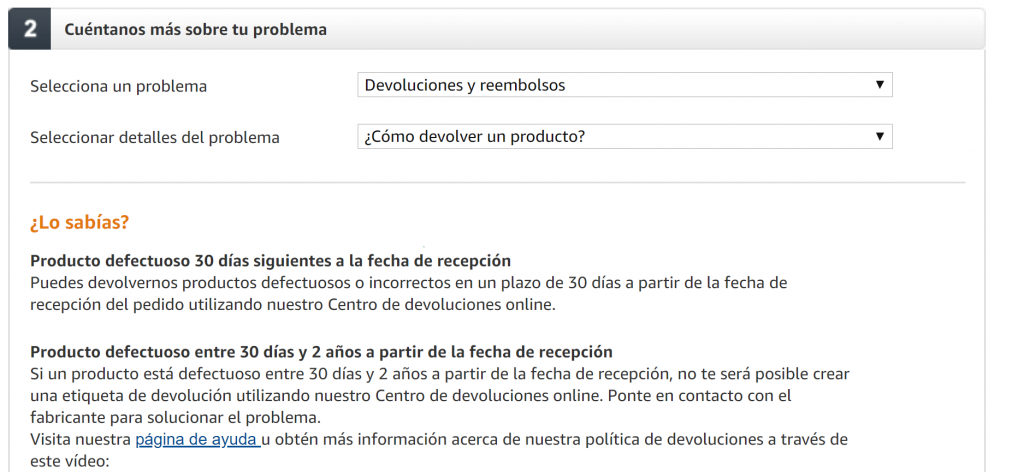 Devoluciones en : Todo lo que necesitas saber